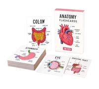 Lot de 30 cartes anatomiques pour étudiants en soins infirmiers | Cartes anatomiques sur les systèmes corporels de l'homme pour l'étude, pour la préparation des examens, les études
