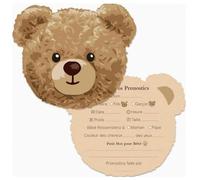Lot de 30 cartes de prédiction pour bébé avec ours en peluche - Cartes de prédiction et conseils pour décorations de fête prénatale - Carte amusante pour fête prénatale - Pour les nouveaux parents