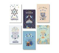 Lot de 30 cartes de vœux Menorah Bird Happy Hanoukka pour les vacances de Hanoucca