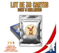 Lot de 30 Cartes Officielles Françaises et Neuves Dont 5 Cartes Brillantes - Cartes à Collectionner - Idéal pour Enfants et Adultes