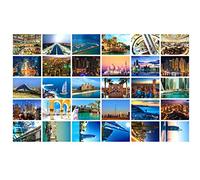 Lot de 30 cartes postales artistiques rétro Motif paysage du monde