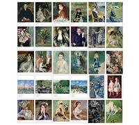 Lot de 30 cartes postales Pierre Auguste Renoir - Motif paysage de peinture célèbre, 10,2 x 15,2 cm