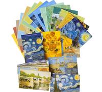 Lot de 30 cartes postales vierges - Collection exquise de peinture | Cartes postales Van Gogh, impression artistique, dimensions 9,4 x 15,6 cm, 300 g/m², ensemble esthétique