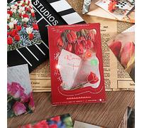 Lot de 30 cartes postales vintage de la collection florale, carte de message romantique, veilleuse avec plantes naturelles, cadeau pour amoureux des botaniques, lot de 30 différents collages, parfait