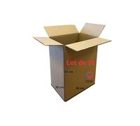 Lot de 30, Carton Double Cannelure, Fond Semi-automatique, 52L, Capacité 30kg, Fabrication Française