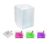 Lot de 30 cendriers jetables pour cigarettes d'extérieur, purificateur de fumée bleue avec sable (mélange), cendrier portable et coupe-vent