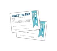 Lot de 30 certificats de remise en forme de club sans cavité - 15,2 x 22,9 cm - Mon premier voyage pédiatrique - Pas de caries - Réalisation dentaire - Nettoyage des dents - Fil dentaire perdu ma dent