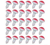 Lot de 30 champignons décoratifs à base de mousse pour décoration d'intérieur pour cuisine, salon, chambre à coucher, table de fête et narration visuelle (rouge)