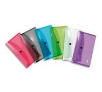 Lot de 30 chemises enveloppe HAWAI, en polypropylène 25/100ème, format DL, coloris translucides assortis G