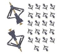 Lot de 30 chevilles murales pour plaques de plâtre avec vis, chevilles universelles robustes pour plaques de plâtre (30, gris)