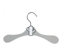Monsieur Bébé - Lot De 30 Cintres En Bois 28 Cm Pour Bébé, Enfant Avec Crochet Pivotant - Cintre Gris Et Cactus Blanc Gris