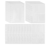 Lot de 30 classeurs pour cartes - Étanche - 6 trous - Format A5 - 1p, 2p, 4p - Convient pour photos, cartes, documents, reçus