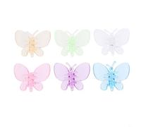 Lot de 30 clips de fixation en plastique pour plantes de jardin, orchidées et plantes à fleurs, clips légers conçus pour une croissance stable des plantes (30 papillons)