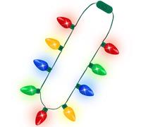 Lot de 30 colliers de Noël lumineux de 101,6 cm, collier coloré à 9 ampoules de Noël, 3 modes de luminosité, cadeaux de fête pour pull moche de Noël, Nouvel An, accessoires de fête