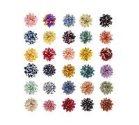 Lot de 30 colliers élastiques pour animaux de compagnie - Tissu doux - Mélange de couleurs pour décoration