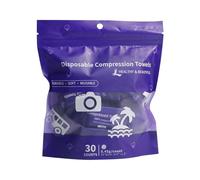 Lot de 30 comprimés compressés pour serviettes - Doux et absorbants - Gants de toilette comprimés en forme de comprimés - Pour camping, salle de bain, hôtel, gym, spa, centre de maquillage
