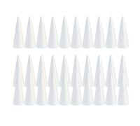 Lot de 30 cônes en mousse de polystyrène blanc pour fêtes et Noël - 110 mm | Matériau en mousse, 30 cônes, pour peindre, décorer, arbres de Noël, fêtes, travaux manuels pour enfants, peints à la main