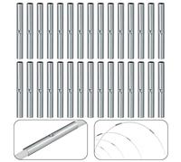 Lot de 30 connecteurs métalliques pour support amovible en fibre de verre de 5 mm pour serre, cerceaux de serre, piquets, kit de connecteurs pour plantes vertes