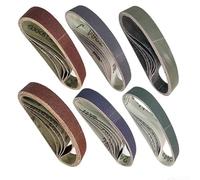 Lot de 30 courroies abrasives 5,1 x 30,5 cm avec couture plate pour utilisation ener, oxyde de zirconium, alumine et grains de carbure de silicium, convient pour le polissage des métaux (C)