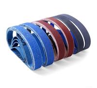 Lot de 30 courroies abrasives 5,1 x 30,5 cm avec couture plate pour utilisation ener, oxyde de zirconium, alumine et grains de carbure de silicium, convient pour le polissage des métaux (B)