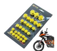 Lot de 30 couvre-boulons de moto avec filetage, 5 couleurs, 30 pièces/ensemble de couvre-vis, cache-boulon d'écrou de moteur décoratif, accessoires de modification