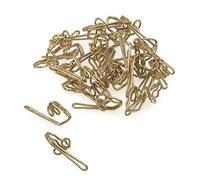 Lot de 30 crochets à rideaux en acier doré