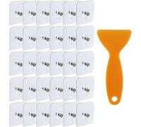 Lot de 30 crochets autocollants pour photos, transparents, sans perçage, solides avec petits grattoirs, pour images, posters, photos de 6 cm, charge maximale : 5 kg