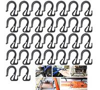 Lot de 30 crochets de corde élastique en nylon résistant aux chocs pour faire vos propres tendeurs pour kayak, bateau, moto, SUV, camion, coffre de voiture