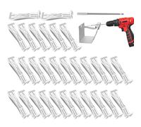 Lot de 30 crochets de gouttière de 12,7 cm - En alliage d'aluminium - Robustes et rapides à visser - Avec vis pré-montées - 1/4"