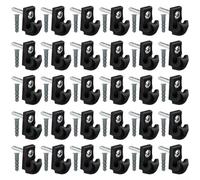 Lot de 30 crochets de plafond avec vis pour suspendre des guirlandes lumineuses intérieures et extérieures et des bandes lumineuses décoratives, crochets robustes en plastique et métal avec tubes