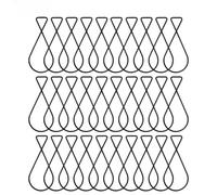 Lot de 30 crochets de plafond pour carrelage de plafond - Convient pour le bureau et la maison - Veuillez prévoir une erreur de 2 à 4 mm si vous avez des questions (petit noir)