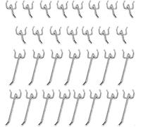 Lot De 30 Crochets Métalliques Pour Panneaux Perforés, Crochets Simples De 5 Cm Pour Garages, Abris De Jardin Et Ateliers.