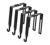 Lot de 30 crochets muraux réglables noirs pour cloisons de bureau - Cintres universels en fer, rangement de vêtements flexible, idéal pour niiser et accrocher des vêtements