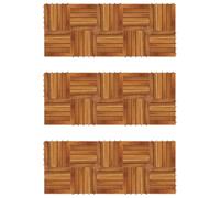Lot de 30 Dalle de Terrasse Clipsable, Cailleboti Carrelage Extérieur 30 x 30 cm acacia 30 pcs