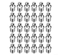 Lot de 30 de lubrification pour m6 M8 pour m10 - Plaqué nickel - Pour m6 M8 pour m10 - Assortiment de 30 de graisse hydrauliques pour m6 M8 pour (M8)