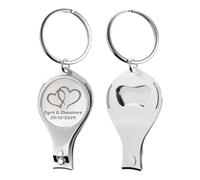 Lot de 30 décapsuleurs multifonctions 4 en 1 personnalisables, coupe-ongles, brasserie de faveurs de mariage, personnalisés privés, argent, cadeaux multifonctions pour homme