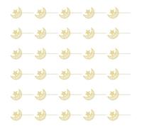 Lot de 30 décorations de gâteau sur le thème des lunes et des étoiles pour les réunions de famille - Décorations de gâteaux culturels en papier pour l'Aïd