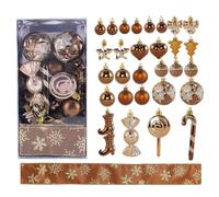 Lot de 30 décorations de Noël incassables pour sapin de Noël, fiançailles, fêtes, balustrades et vitrines de magasin, multicolore