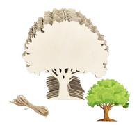 Lot de 30 décorations en chêne brut de 10,2 cm - Décorations à suspendre pour décoration de fête à la maison