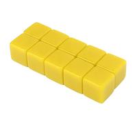 Lot de 30 dés à six faces de 16 mm pour enseigner les mathématiques (jaune)