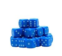 Lot de 30 dés D6 à six côtés - 10 mm - Bleu