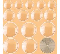 Lot de 30 dômes triangulaires et 17 matrices de découpe en forme de cercles pour la fabrication de cartes, le scrapbooking, 3 tailles de couvertures en plastique transparent pour travaux manuels