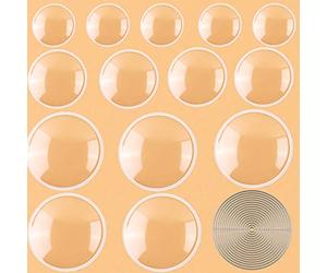 Lot de 30 dômes triangulaires et 17 matrices de découpe en forme de cercles pour la fabrication de cartes, le scrapbooking, 3 tailles de couvertures en plastique transparent pour travaux manuels