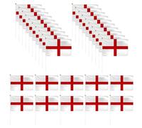 Lot de 30 drapeaux de l'Angleterre avec manivelle, drapeau de l'Angleterre, guirlande de fanions pour la coupe d'Angleterre d'Europe, décorations pour la coupe d'Europe