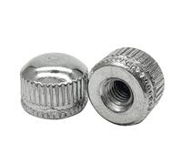 Lot de 30 écrous M4 x 9 mm x 11 mm pour luminaires, capuchons à vis décoratifs moletés pour luminaires, écrous de bouton de lampe, embouts de lampe moletés et accessoires décoratifs (argenté)