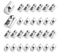 Lot de 30 écrous M5 avec bille de centrage - Rainure 6 T - 20 séries M5 - Profilé en aluminium - 20 x 20 mm - Écrou coulissant en acier au carbone avec boule à ressort pour profilé en aluminium C -