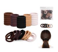 Lot de 30 élastiques à cheveux épais sans couture, sans dommages, en nylon doux, parfaits pour les queues de cheval, accessoires extensibles solides pour femmes et filles, tous types de cheveux