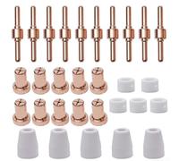 Lot de 30 embouts et buses de rechange pour coupeur plasma CUT-40 LGK-40 pour consommables de torche - 30 pièces de buse d'électrode pour bague