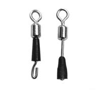 Lot de 30 émerillons à changement rapide pour pêche à flotteur avec noyau en cuivre et revêtement en PVC pour pêche à la ligne (petit)