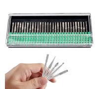 Lot de 30 Ensemble de Fraises Diamantées,Ensemble de Fraises Rotatives Diamant avec Tige de 3 mm (1/8"),Jeu de Mèches de Gravure,pour Outil Rotatif,Bricolage,Sculpture,Polissage Métaux,Perçage